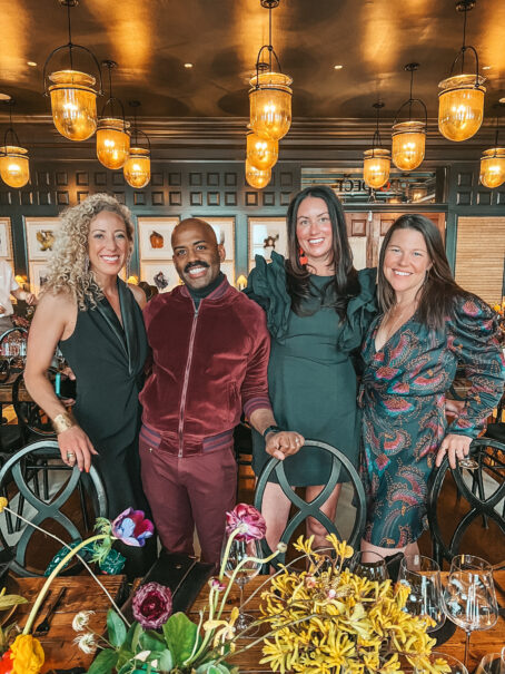 Rafanelli Events Team. Senior Marketing Manager, Margaret Ybarra, Chief of Staff Craig Tharkur, Senior Sales Manager Amanda Butler and Senior Designer Emily Plourde in Aspen.