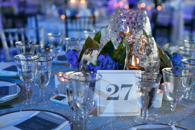 table with the number 27 on it