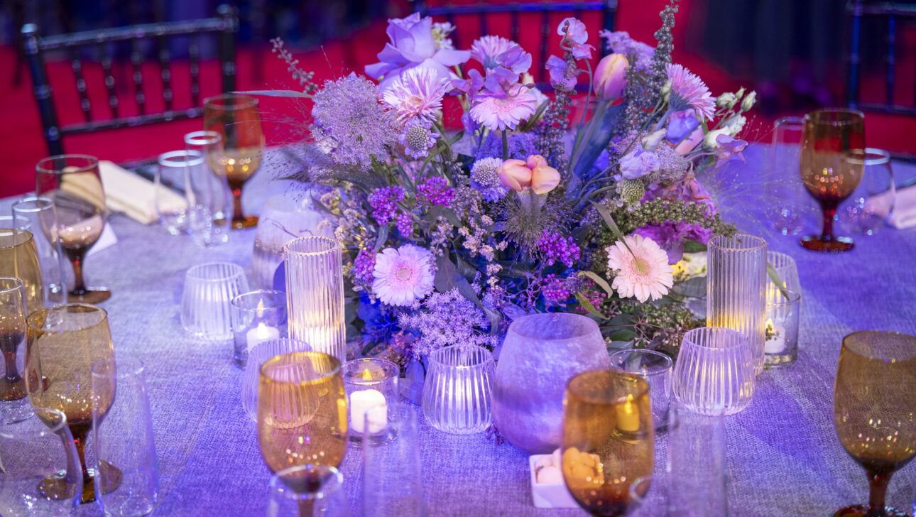 American Repertory Theatre (ART) Fundraiser Gala, Boston, MA 2024. Tablescape and florals. Designed by Rafanelli Events.