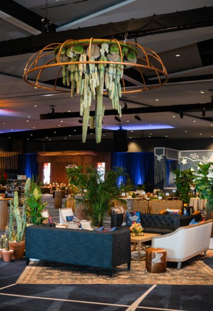 MLB All-Star Pre Game Party 2024 Cactus Chandelier